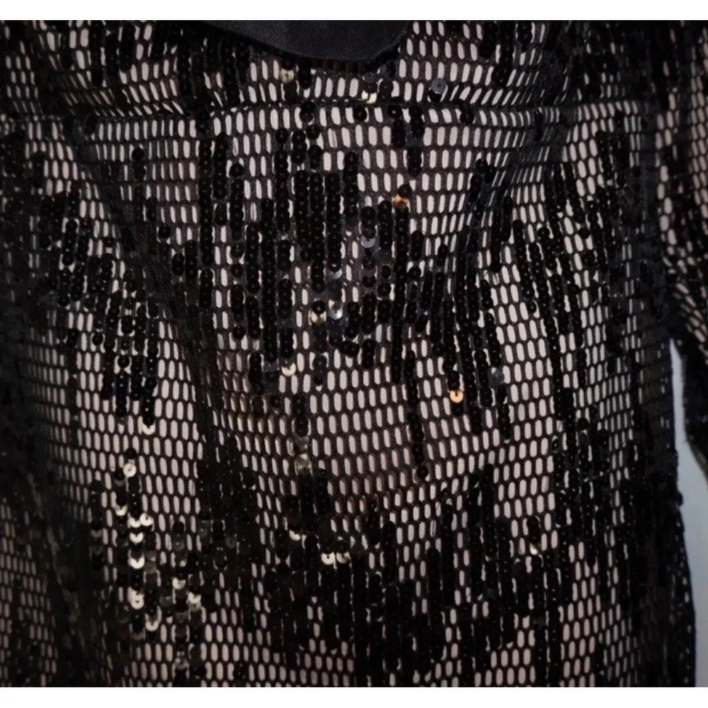 ASOS Luxe Curve Sequin Lace Ruffle Mini Dress Size: 22 NWT - Picture 7 of 10